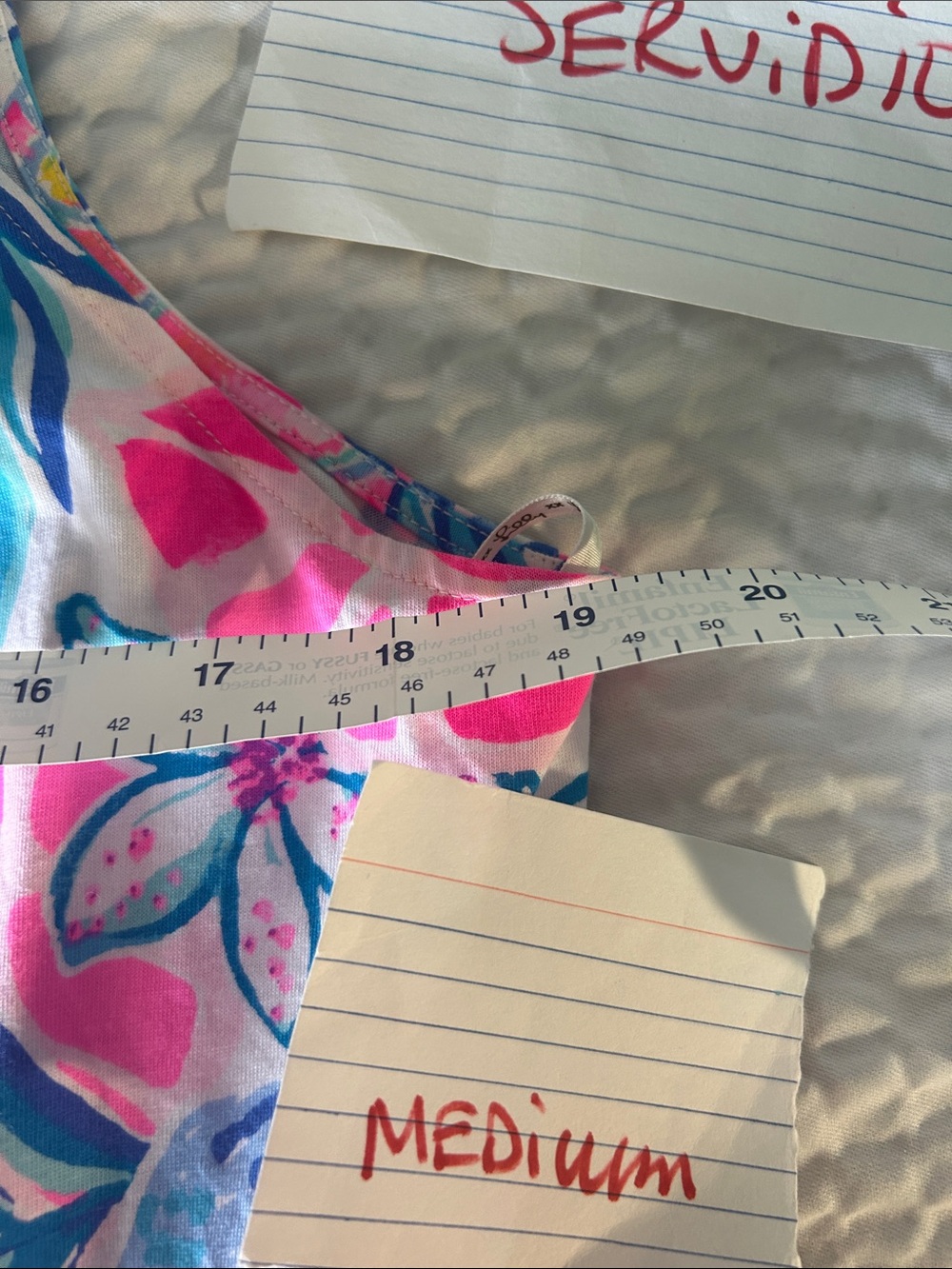Lilly Pulitzer Pink & Blue Tropical Tiered Sundress - Picture 3 of 5